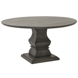 Hill Interiors Lucia Collection Grey Round Dining Table - 6 Seater