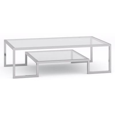 Knightsbridge Glass and Chrome Coffee Table - image 1