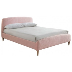 Otley Blush Pink Fabric Bed - Comes in 4ft 6in Double and 5 ft King Size Options - thumbnail 1