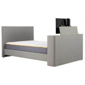 Plaza Grey Fabric TV Bed - Comes in Double and King Size