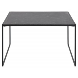 Clearance - Infinity Black Melamine Top Square Large Coffee Table - FSS14837