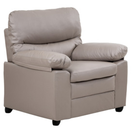 Andreas Leather Armchair - Comes in Grey and Taupe - thumbnail 2