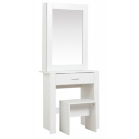 Evelyn Sliding Mirror 1 Drawer Dressing Table - Comes in White and Black Options - thumbnail 1