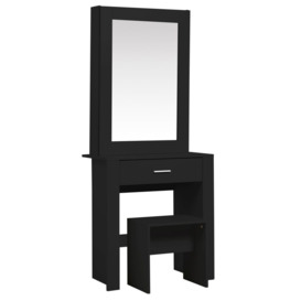 Evelyn Sliding Mirror 1 Drawer Dressing Table - Comes in White and Black Options - thumbnail 3