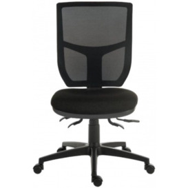 Teknik Ergo Comfort Mesh Black Fabric High Backrest Executive Adjustable Swivel Office Chair