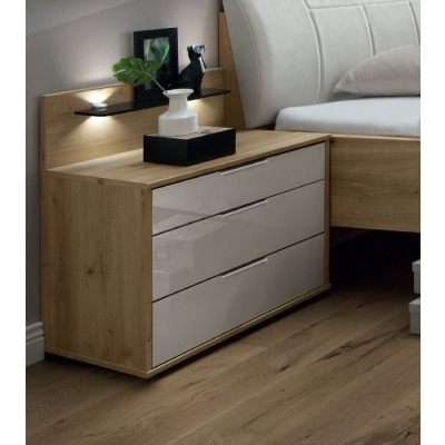 Wiemann Denver Bedside Cabinet in Black Sliding Feet - image 1