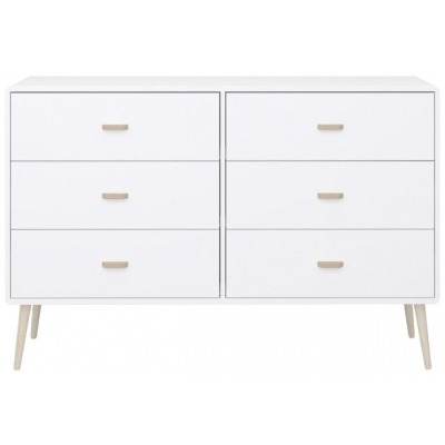 Mino Pure White 6 Drawer Chest - image 1