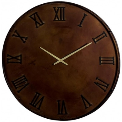 Antiqued Industrial Wall Clock - 75cm x 75cm - image 1