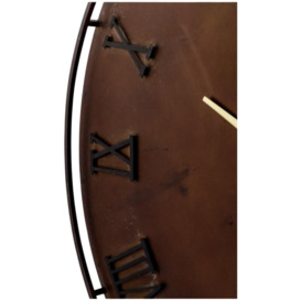Antiqued Industrial Wall Clock - 75cm x 75cm - thumbnail 2