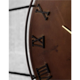 Antiqued Industrial Wall Clock - 75cm x 75cm - thumbnail 3
