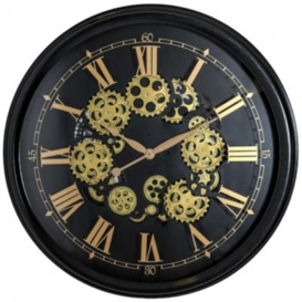 Large Moving Gears Wall Clock - 80cm x 80cm