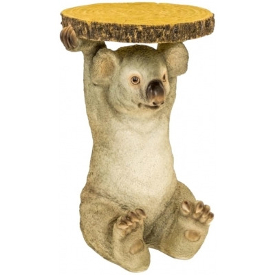 Koala Holding Trunk Slice Side Table - image 1