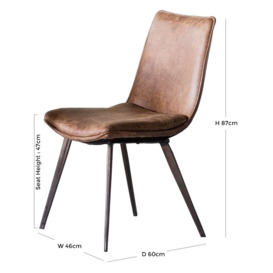 Clearance - Hinks Brown Dining Chair (Sold in Pairs) - D505 - thumbnail 3