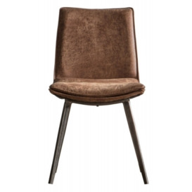 Clearance - Hinks Brown Dining Chair (Sold in Pairs) - D505 - thumbnail 1