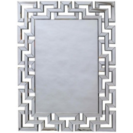 Large Rectangular Grecian Key Venetian Mirror - 98cm x 122cm