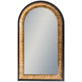Limehouse Black and Antique Gold Led Lighting Arch Wall Mirror - 71cm x 120cm - thumbnail 2