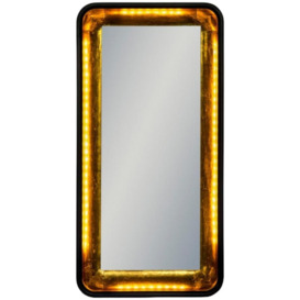 Limehouse Grey And Gold Rectangular Led Lighting Wall Mirror - 60cm x 120cm - thumbnail 3