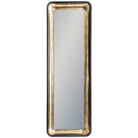Limehouse Black and Antique Gold Led Lighting Tall Wall Mirror - 60cm x 180cm - thumbnail 1