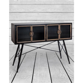 Black and Antique Gold Orwell Wide Side Console Sideboard - thumbnail 2