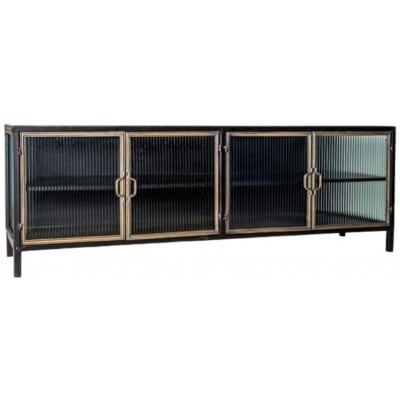 Black and Antique Gold Orwell Wide Media Unit - image 1