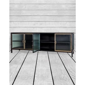 Black and Antique Gold Orwell Wide Media Unit - thumbnail 3