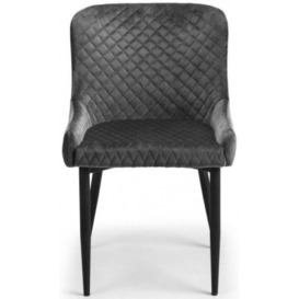 Clearance - Luxe Velvet Fabric Dining Chair (Sold in Pairs) - D584 - thumbnail 1