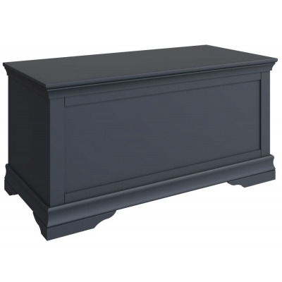 Clearance - Chantilly Midnight Grey Painted Blanket Box - D583 - image 1