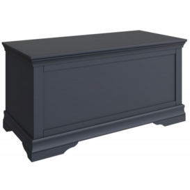Clearance - Chantilly Midnight Grey Painted Blanket Box - D583