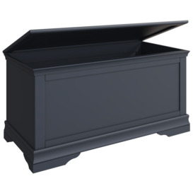 Clearance - Chantilly Midnight Grey Painted Blanket Box - D583 - thumbnail 2