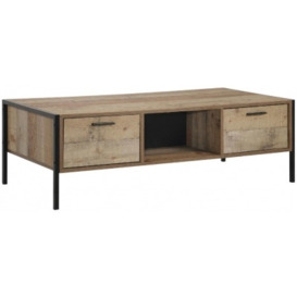 Stretton Rustic Industrial 4 Drawer Coffee Table