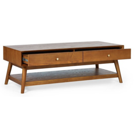 Lowry Cherry Wood 4 Drawer Coffee Table - thumbnail 3