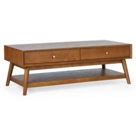 Lowry Cherry Wood 4 Drawer Coffee Table - thumbnail 1