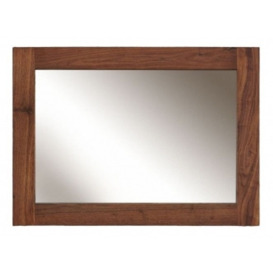 Clearance - Baumhaus Mayan Walnut Rectangular Mirror - 80cm x 110cm - FSS14935