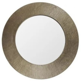 Clearance - Charlotte Antique Brass Small Round Mirror - 65.5cm x 65.5cm - FSS14903