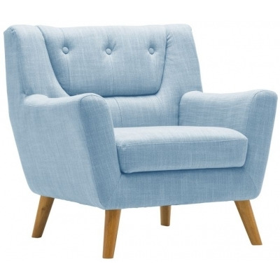 Clearance - Birlea Lambeth Duck Egg Blue Fabric Armchair - D640 - image 1