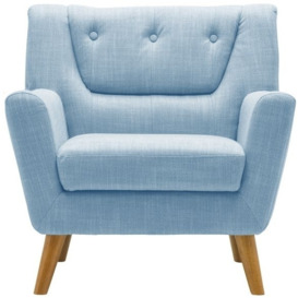 Clearance - Birlea Lambeth Duck Egg Blue Fabric Armchair - D640 - thumbnail 2