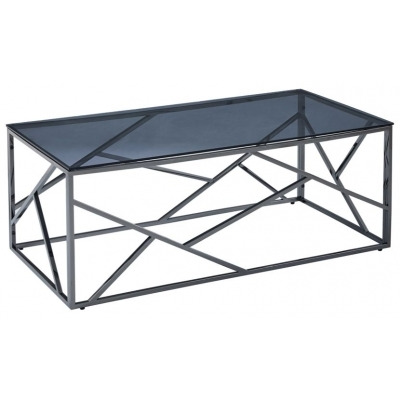 Cortez Smoked Glass and Titanium Coffee Table - image 1