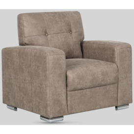Hampton Fabric Armchair - Comes in Dark Grey and Taupe - thumbnail 3
