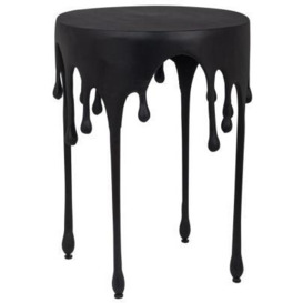 Laila Black Round Side Table