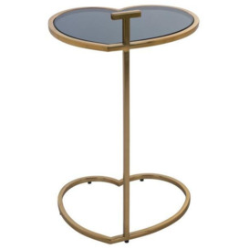 Love Heart Brushed Gold Side Table - thumbnail 2