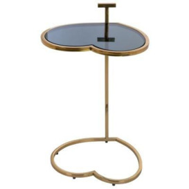 Love Heart Brushed Gold Side Table - thumbnail 1