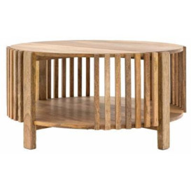 Voss Natural Mango Wood Round Coffee Table