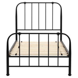 Loughton 3ft Single Metal Bed - Comes in Black and Ivory Options - thumbnail 1