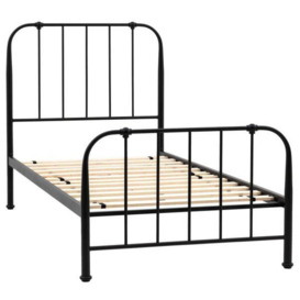 Loughton 3ft Single Metal Bed - Comes in Black and Ivory Options - thumbnail 2
