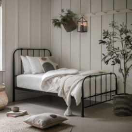 Loughton 3ft Single Metal Bed - Comes in Black and Ivory Options - thumbnail 3