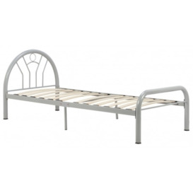 Solo Silver Metal Bed - thumbnail 1