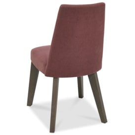 Bentley Designs Cadell Aged Oak Mulberry Upholstered Dining Chair (Sold in Pairs) - thumbnail 3