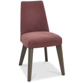 Bentley Designs Cadell Aged Oak Mulberry Upholstered Dining Chair (Sold in Pairs) - thumbnail 2