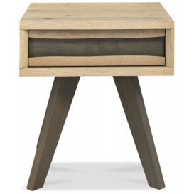 Bentley Designs Cadell Aged Oak 1 Drawer Lamp Table - thumbnail 1