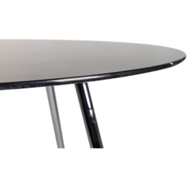 Bentley Designs Christo Black Marble Effect Tempered Glass 4 Seater Round Dining Table - thumbnail 3